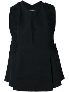 топ с вышитыми цветами Isabel Marant