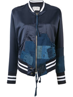 denim patches bomber jacket Greg Lauren