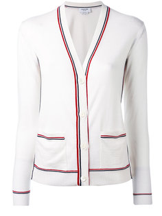 striped V-neck cardigan Thom Browne