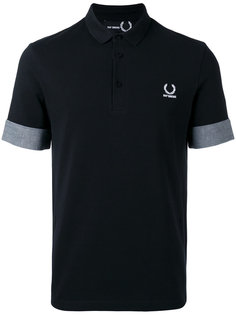рубашка пике с джинсовыми манжетами Raf Simons X Fred Perry