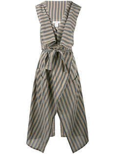 striped sleeveless duster Lucio Vanotti