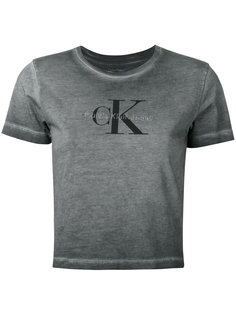 выбеленная футболка с логотипом  Calvin Klein Jeans