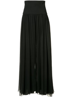 flared pleated trousers Monique Lhuillier