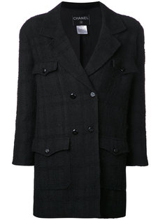 клетчатый пиджак с рукавами 3/4  Chanel Vintage