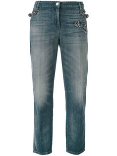 зауженные декорированные джинсы Twin-Set