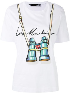 футболка с принтом бинокля  Love Moschino