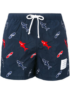shark print swim shorts Thom Browne