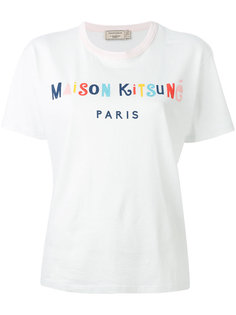 lettering logo print T-shirt Maison Kitsuné