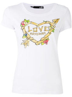 футболка с принтом-логотипом Love Moschino