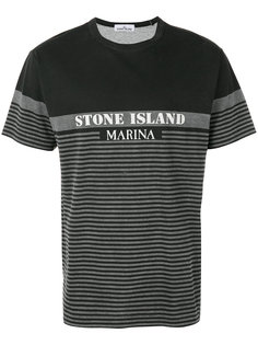 футболка с принтом-логотипом Stone Island
