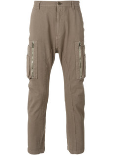 зауженные брюки с карманами карго  Helmut Lang