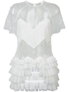 tiered lace blouse Jonathan Simkhai