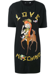 платье-футболка с мультяшным принтом  Love Moschino