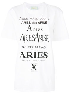 футболка с принтом-логотипом Aries