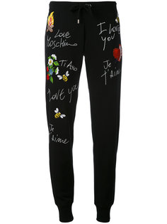спортивные брюки с вышивкой Love Moschino