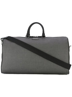 leather-trimmed herringbone holdall Ermenegildo Zegna