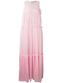 длинное расклешенное платье MSGM