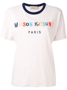 lettering logo print T-shirt Maison Kitsuné