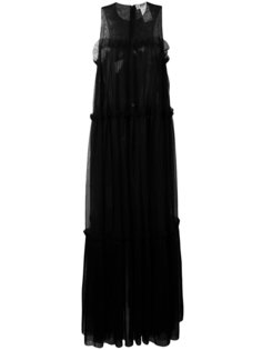 длинное расклешенное платье MSGM
