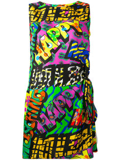 платье шифт с принтом happy  Moschino