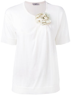 футболка декорированная цветком Lanvin