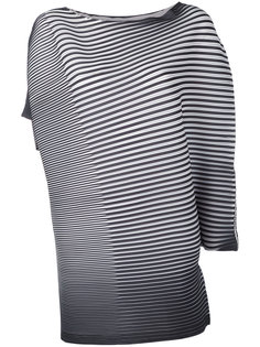 asymmetric stripe blouse Issey Miyake