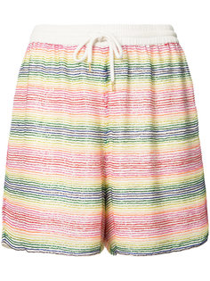 beaded striped shorts Ashish