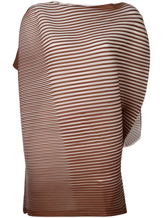 asymmetric stripe blouse Issey Miyake