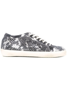 perforated sneakers Leather Crown