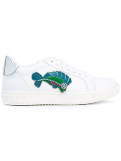 fish appliqué trainers Casadei