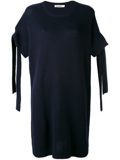 платье с завязками на рукавах Jil Sander