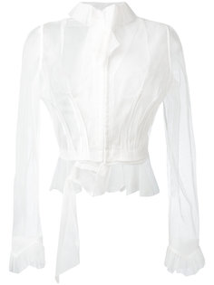полупрозрачная блузка с оборками Maison Margiela