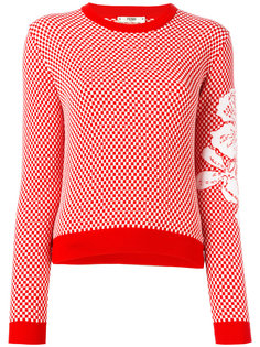 свитер с цветочным рисунком Fendi