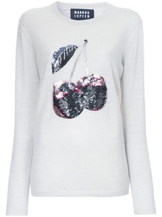 sequinned cherry motif jumper Markus Lupfer