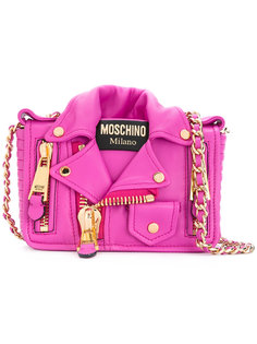 сумка на плечо в виде байкерской куртки Moschino