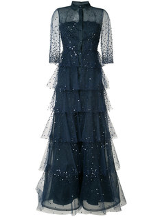 embroidered tulle trench gown Carolina Herrera