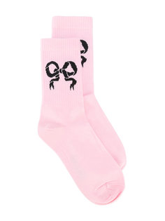 ribbon embroidered socks Soulland
