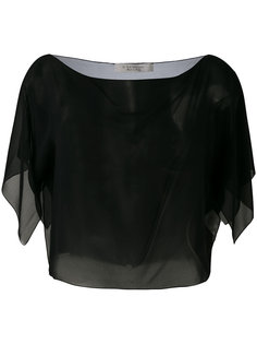 sheer cropped blouse D.Exterior