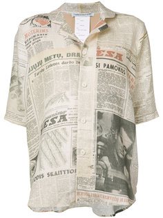 newspaper print shirt  Cherevichkiotvichki