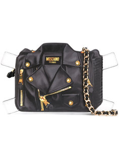 paper doll tromp loeil biker bag Moschino
