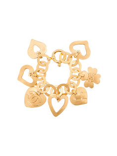 CC logo heart motif chain bracelet Chanel Vintage