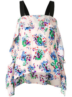 floral waterfall hem top MSGM