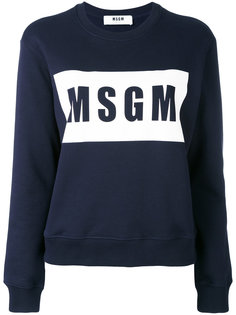 толстовка с принтом-логотипом MSGM