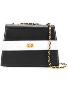 turnlock bi-colour bag Chanel Vintage