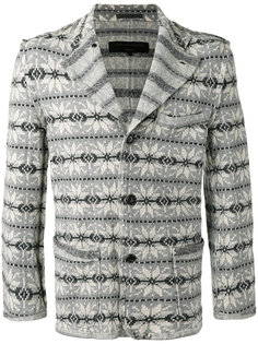 fairisle knit print blazer Comme Des Garçons Vintage