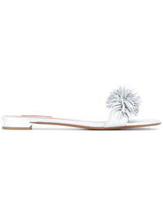 босоножки с пушистой отделкой Aquazzura