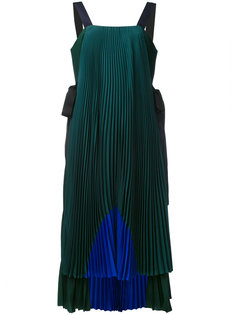 colour-block pleated dress Fendi
