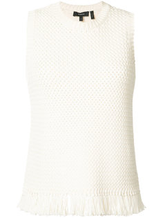 tassel trim sweater vest Theory