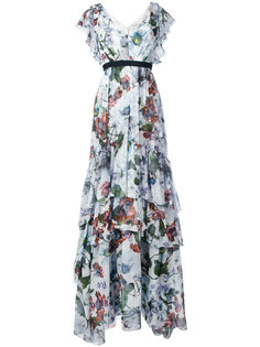 long tiered ruffle dress Erdem