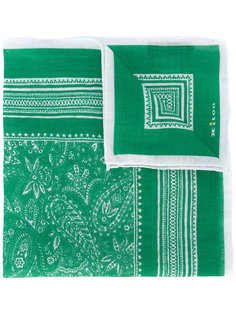 paisley print pocket square Kiton
